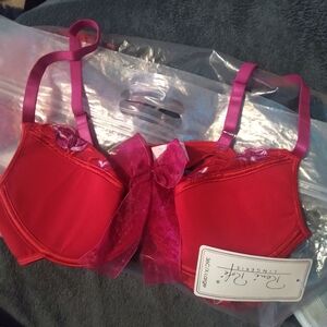Rene Rofe Red Lace Bra